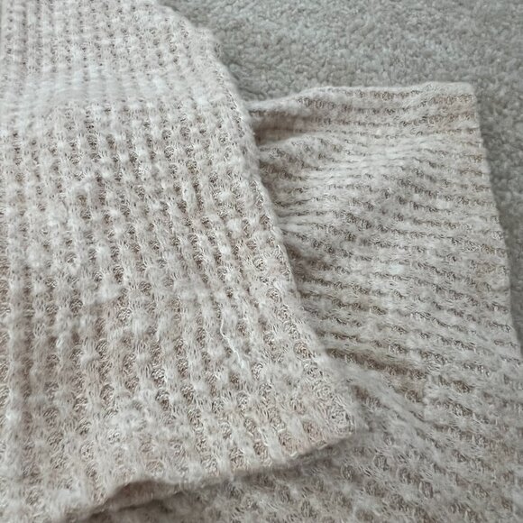 Anthropologie Eri + Ali Waffle Knit Ruffle Top S - Picture 8 of 10
